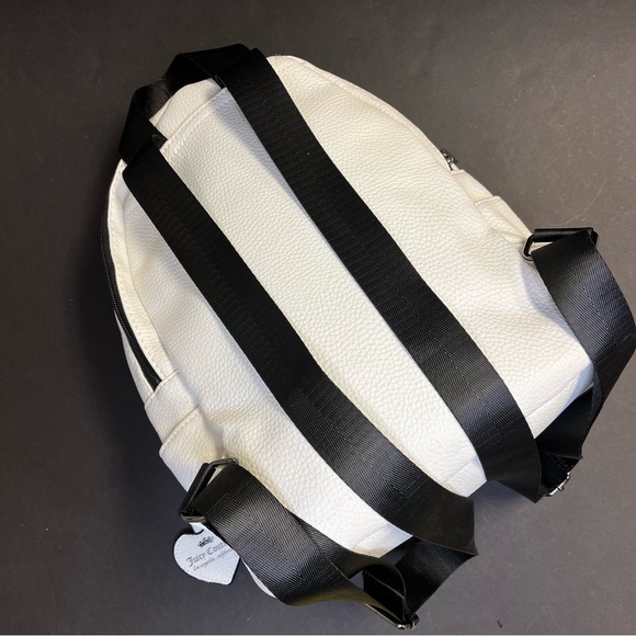 Juicy Couture All Nighter White Pebbled Faux Leather Backpack - Picture 4 of 16
